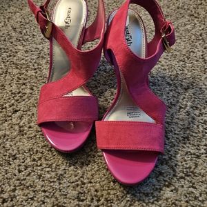 East 5th Hot Pink Platform Shoes